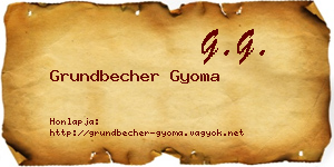 Grundbecher Gyoma névjegykártya
